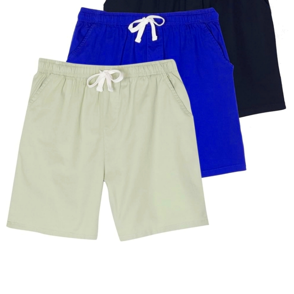 Men's Casual Shorts Set - , Blue And  Green